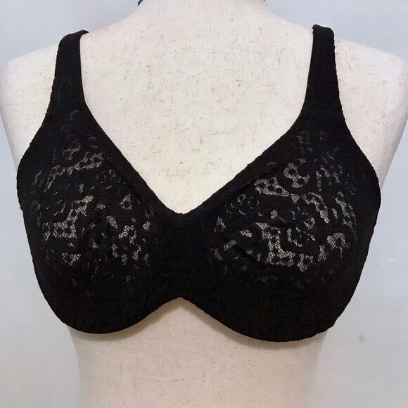 Wacoal NWOT Black Lace Bra Women 34C - Picture 2 of 11